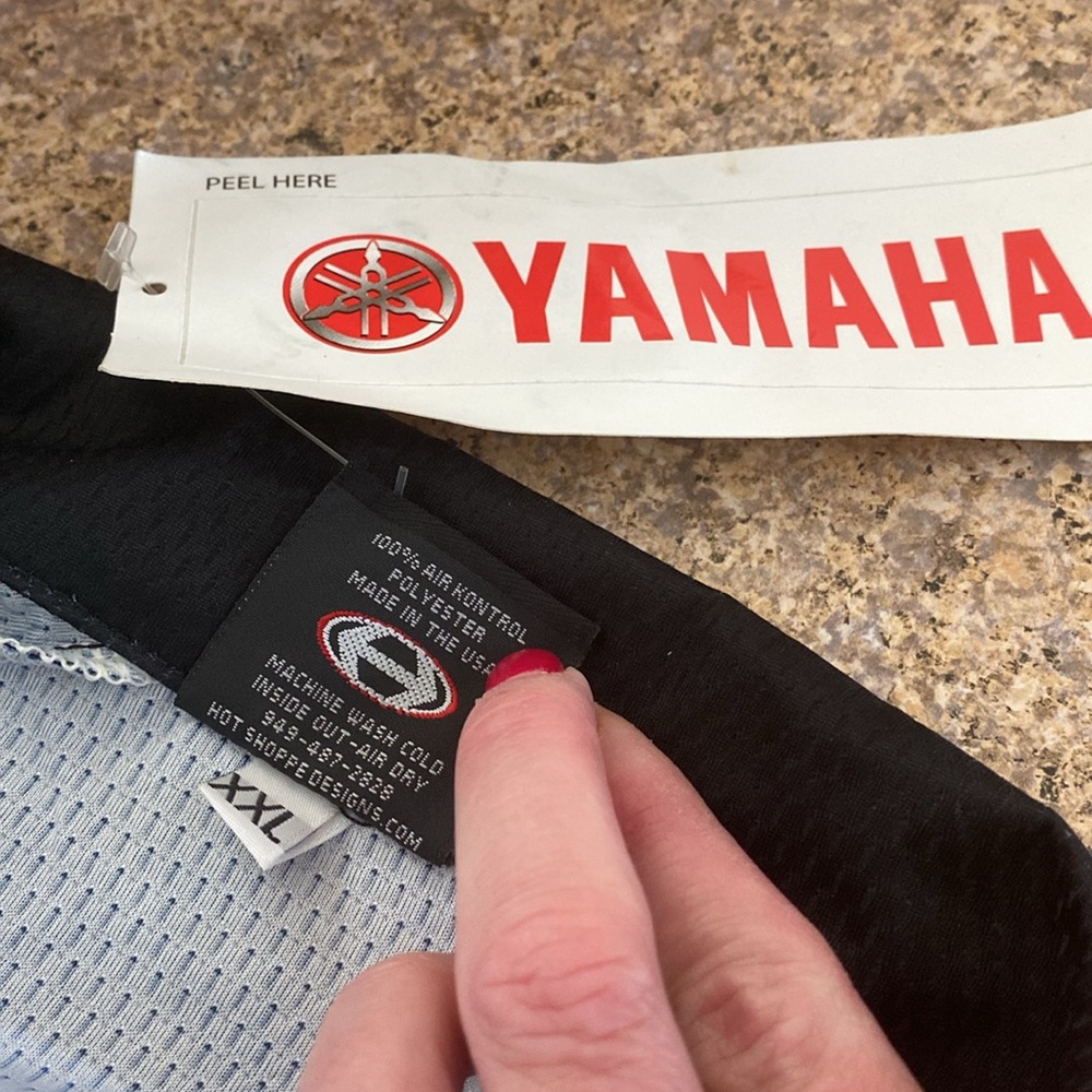NWT Yamaha Racing Crew Short Sleeve Shirt XXL Blue Black Hot Shoppe Pit USA - Picture 8 of 17